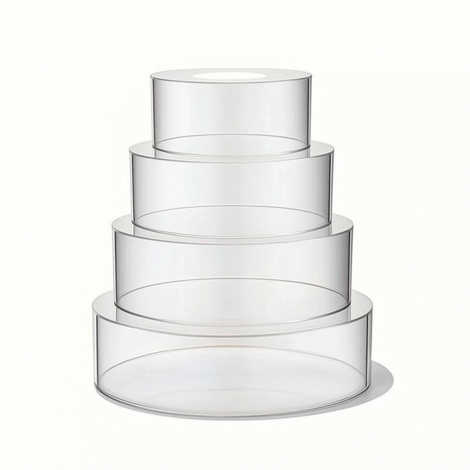 Display Risers Set - 4 Pieces Cake Display Cylinder Versatile