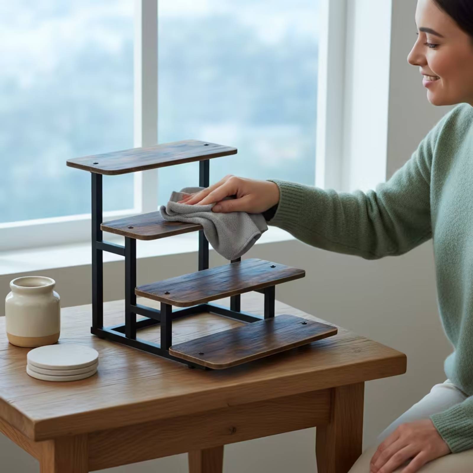 4-Tier Display Stand Tabletop  – Display Risers Set recenzja i cena