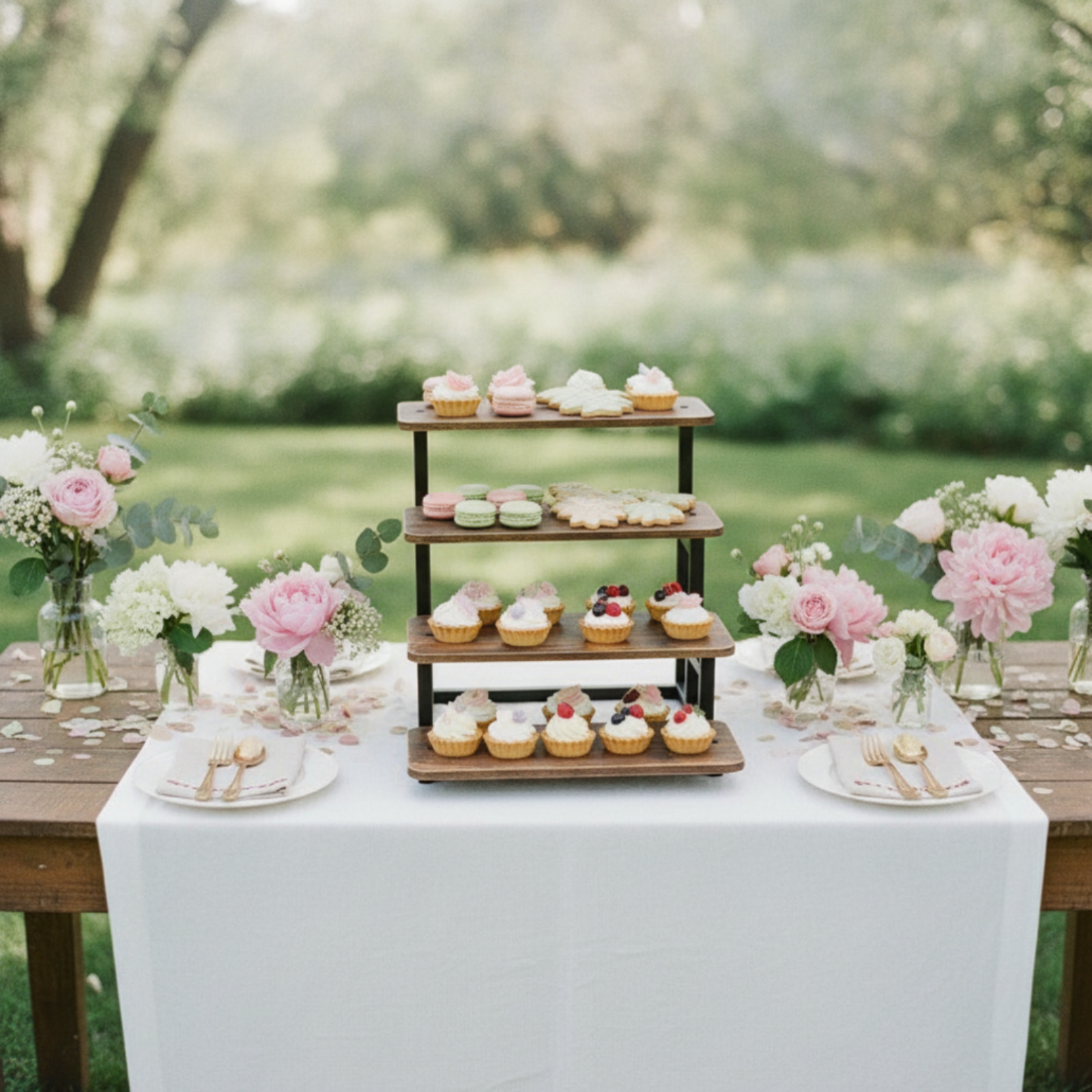 4-Tier Display Stand Tabletop  – Display Risers Set recenzja i cena