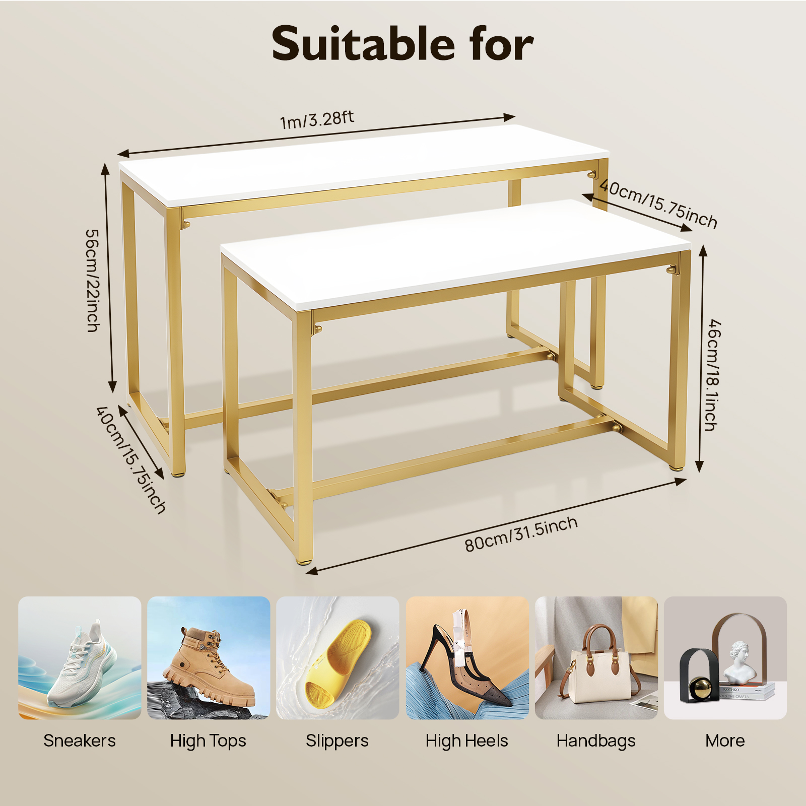 Metal Shoe Handbag Display Sta – Display Risers Set recenzja i cena