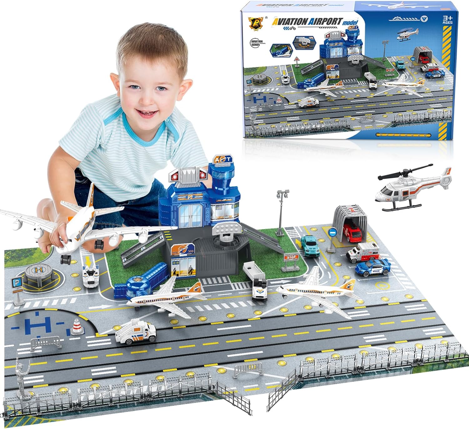 Children's Airport Scene Toy S – Model Airplane Plastic recenzja i cena