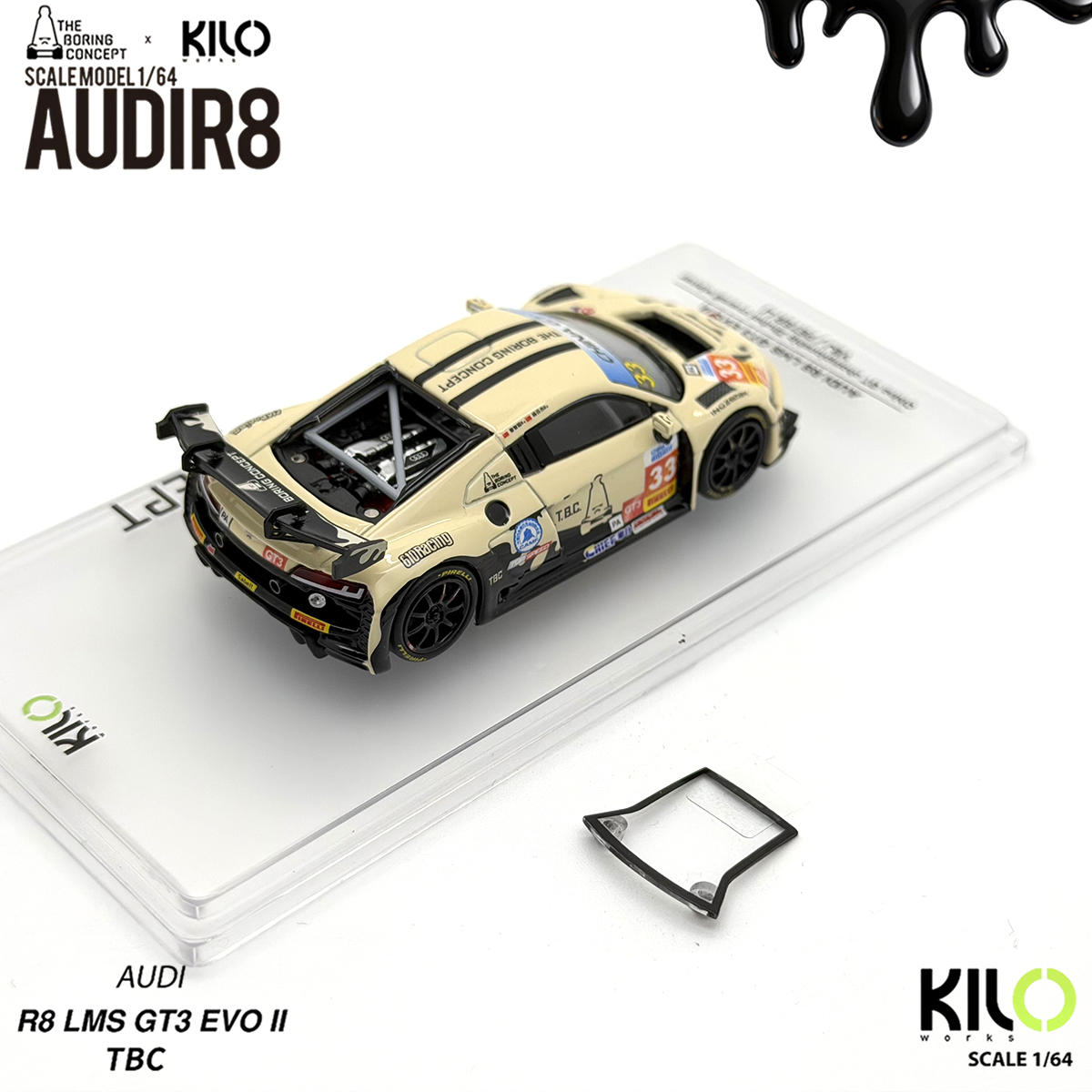 Kilo Works × TBC 1:64 Audi R8  – Die Cast Car 1 64 recenzja i cena