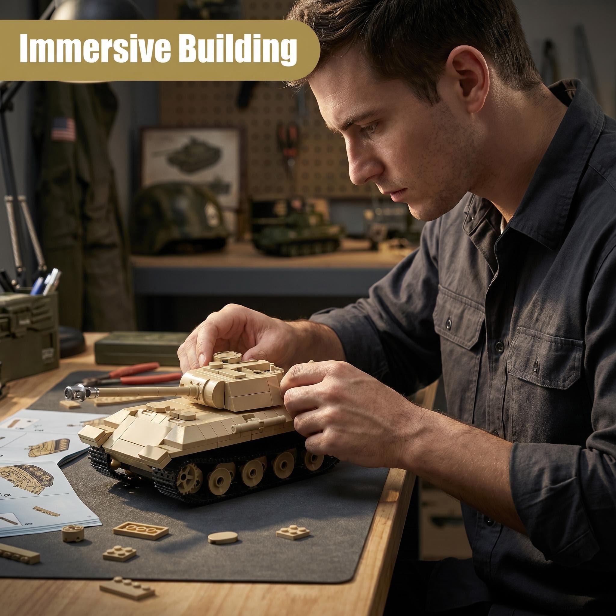 MOC Panther V Tank Tiger I KV- – Lego Minifigure Holder recenzja i cena