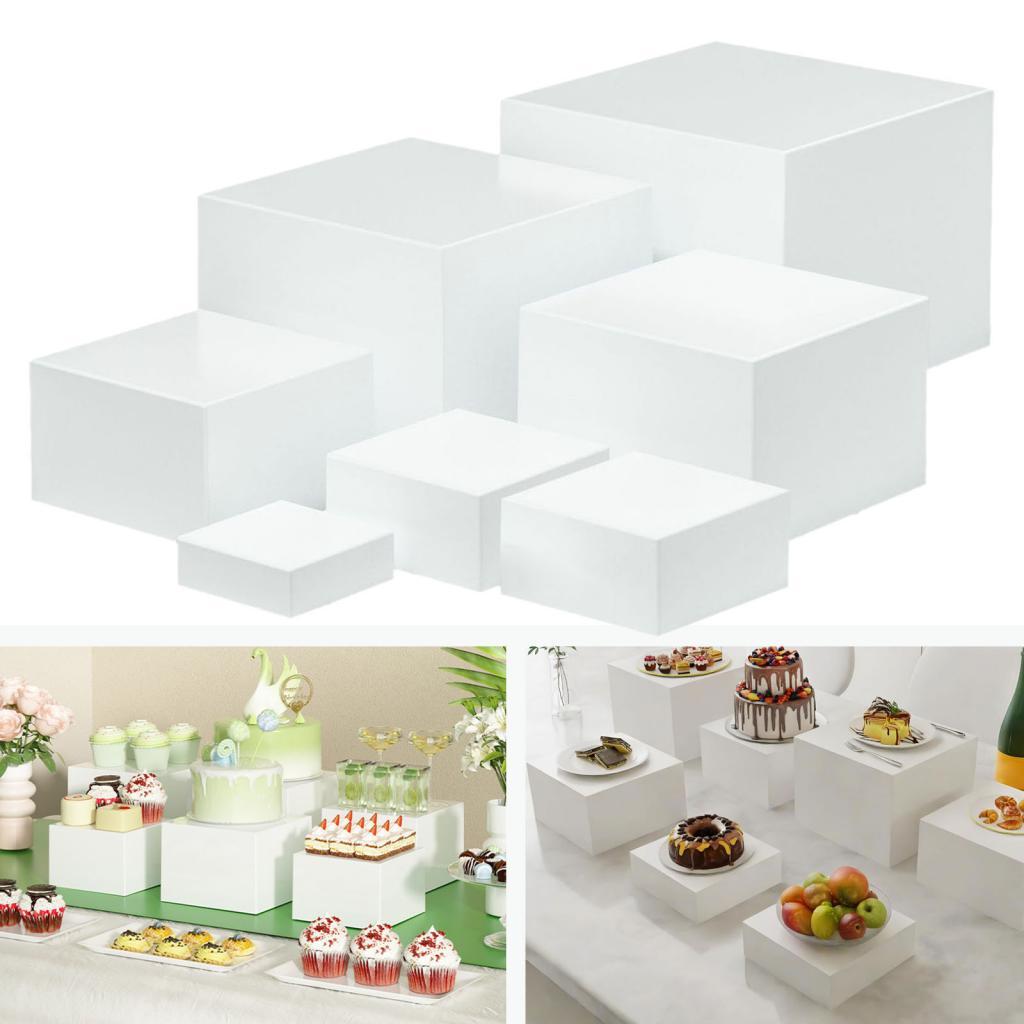 7 Pieces Acrylic Cube Display  – Display Risers Set recenzja i cena