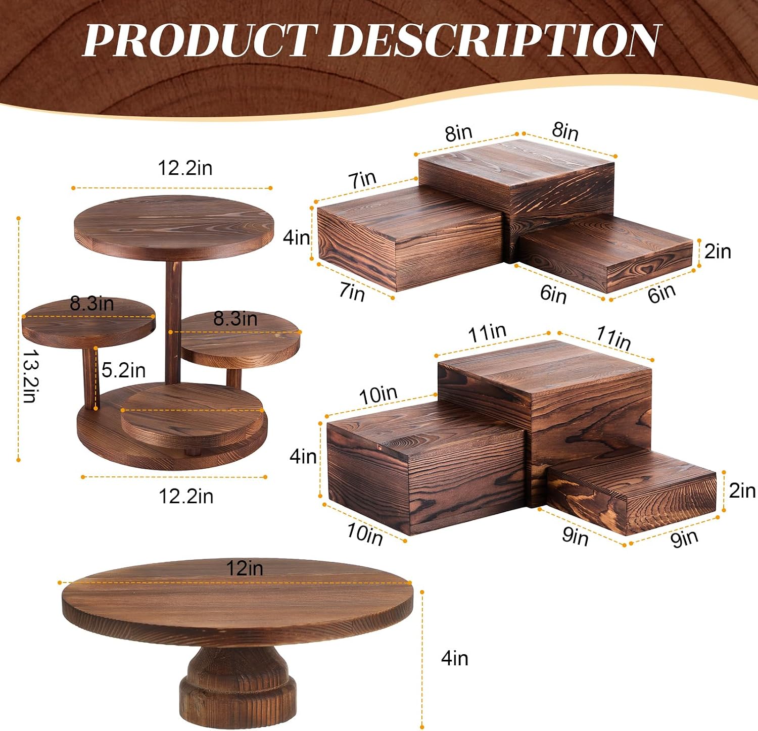 4 Tier Round Cupcake Tower Sta – Display Risers Set recenzja i cena
