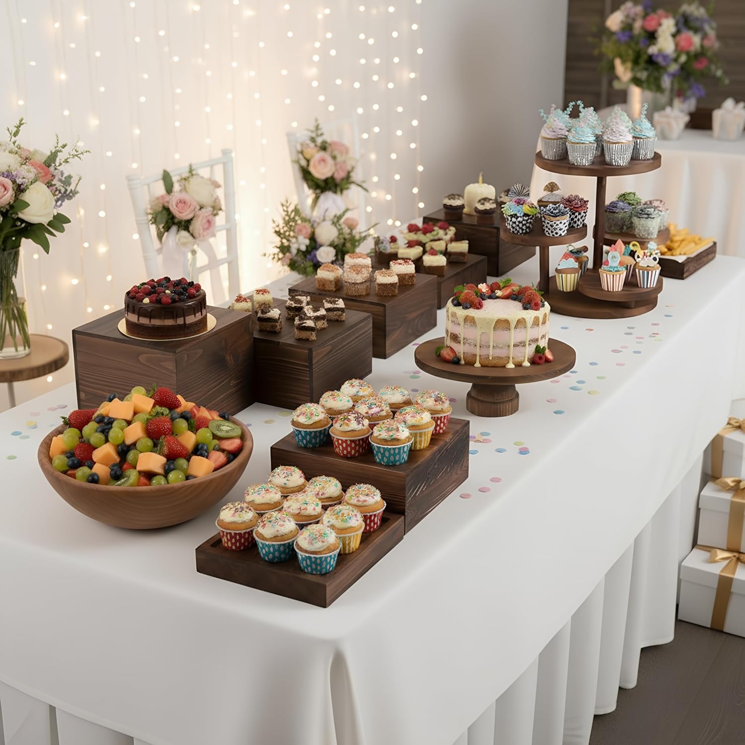 4 Tier Round Cupcake Tower Sta – Display Risers Set recenzja i cena