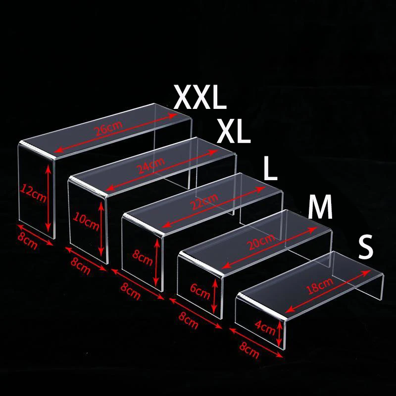 5 Size Acrylic Display Risers  – Pop Display Shelf recenzja i cena