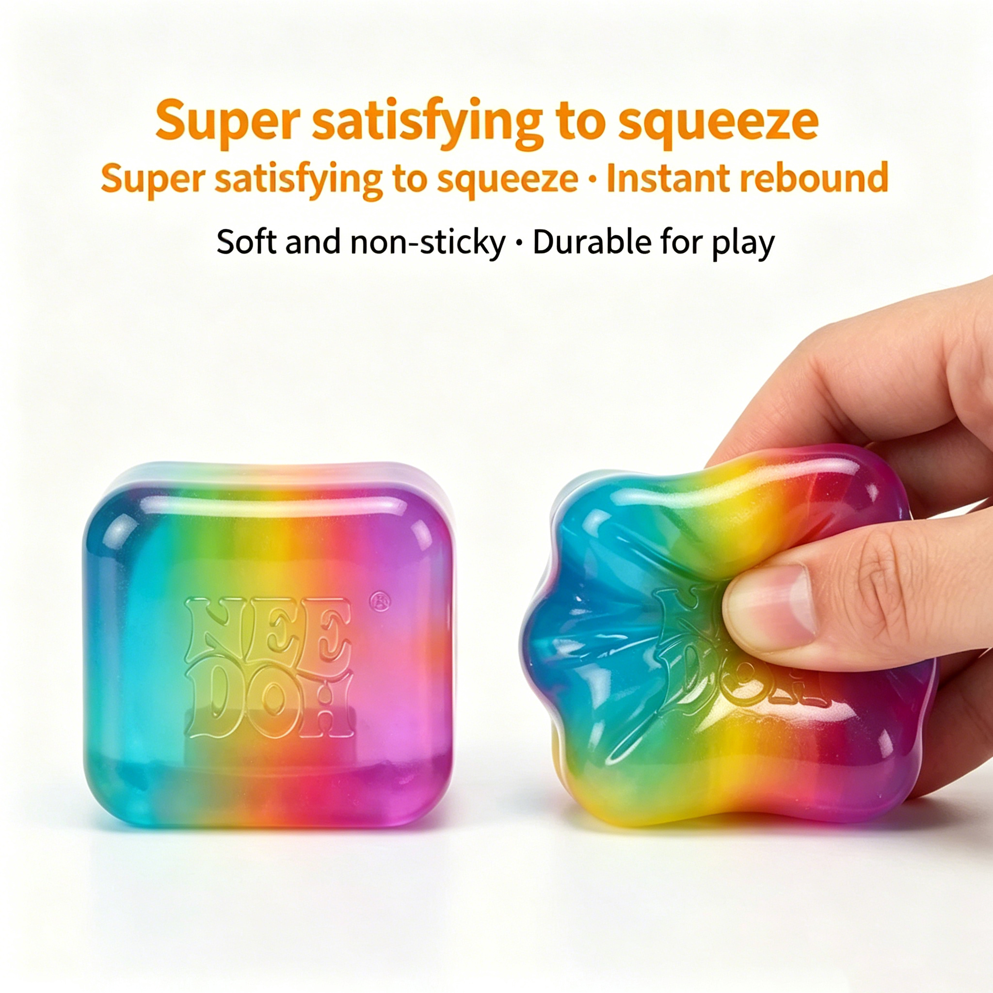Schylling NeeDoh Rainbow Cube  – Fidget Cube Original recenzja i cena