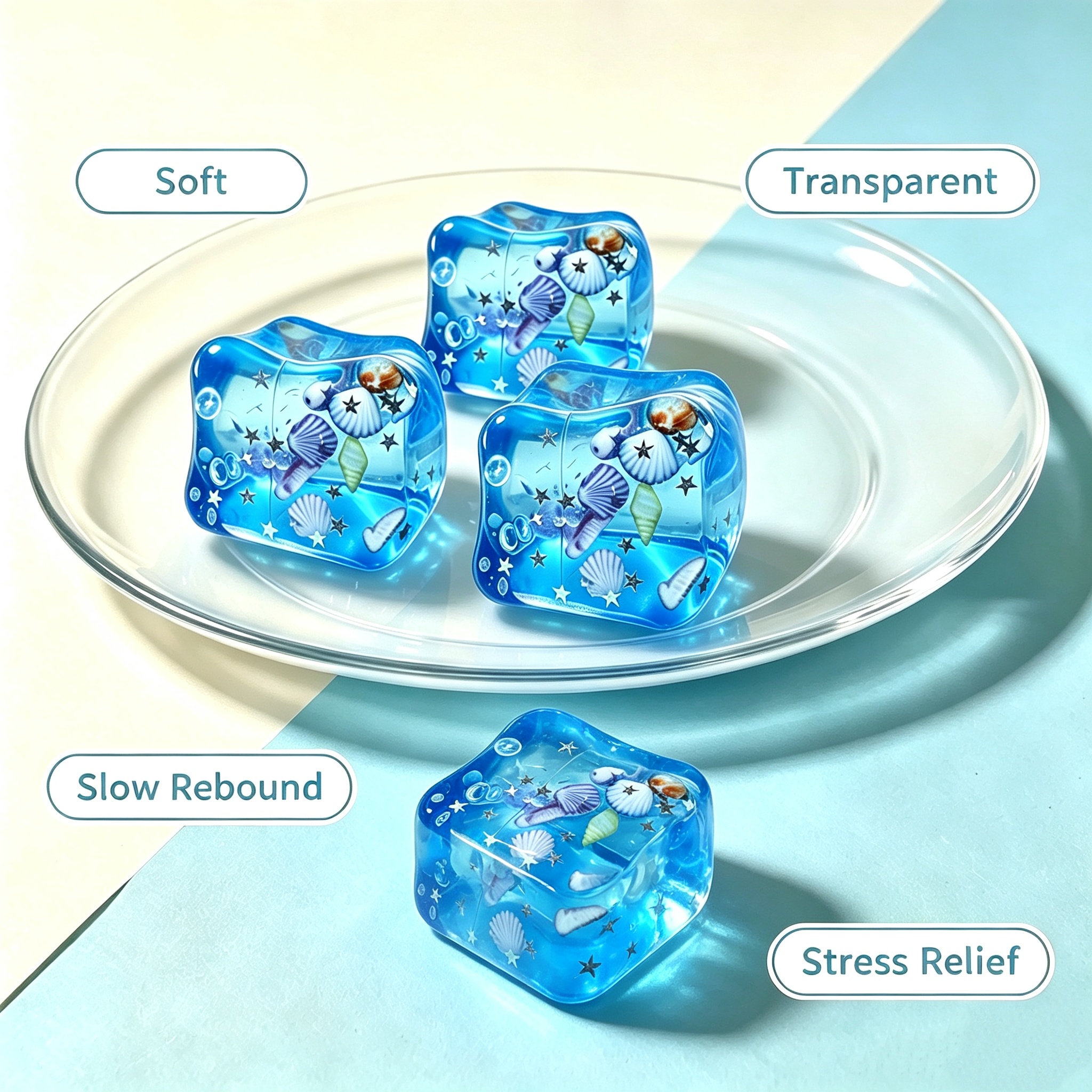 Ocean Shell Squishy Stress Bal – Fidget Cube Original recenzja i cena